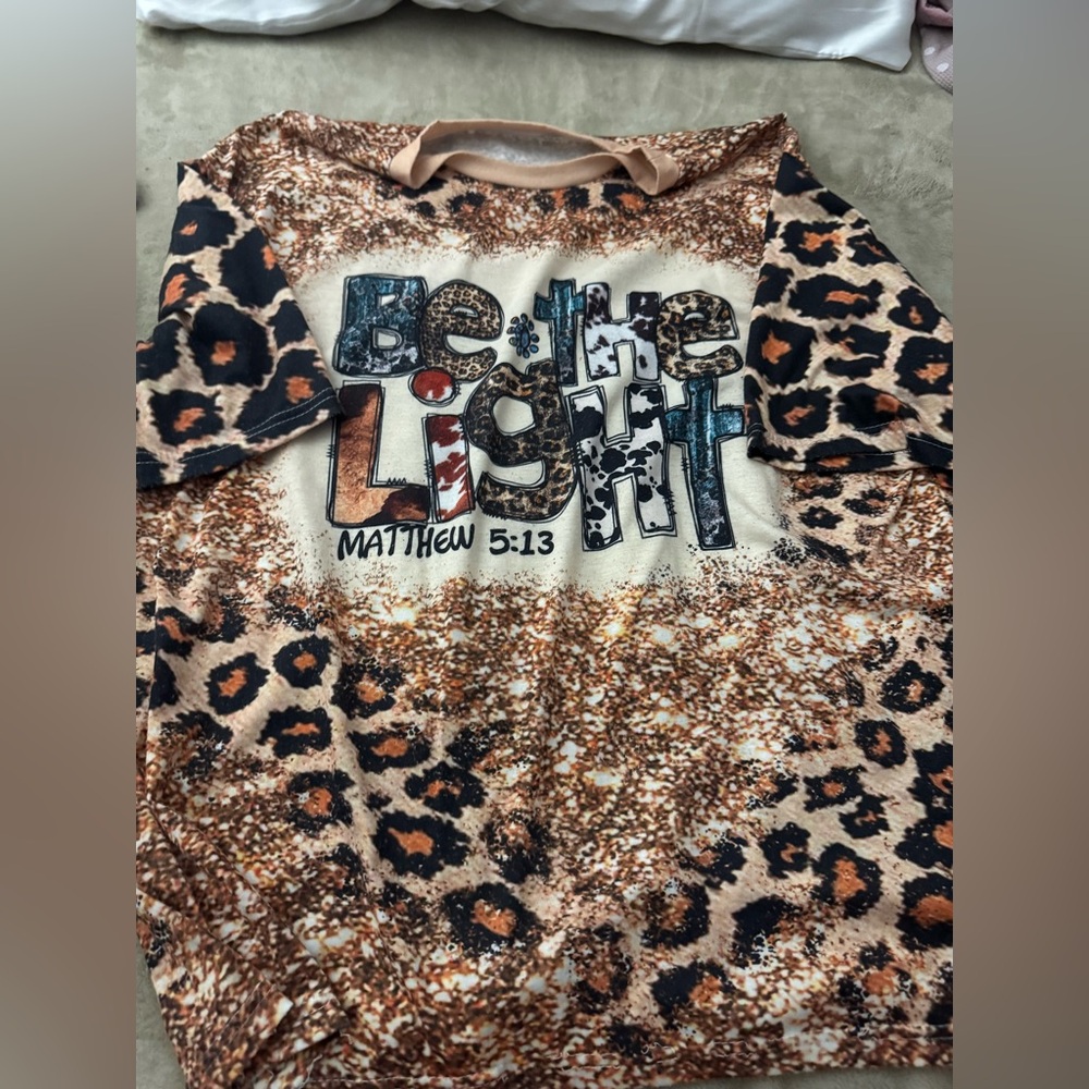 Leopard Print Kids Shirt - Be the Light